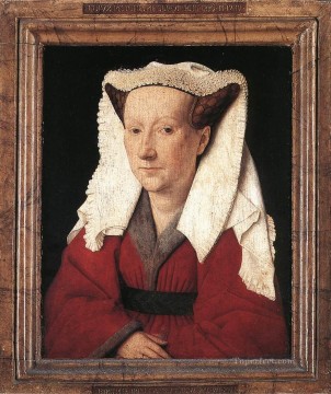 Jan van Eyck Painting - Portrait of Margareta van Eyck Renaissance Jan van Eyck
